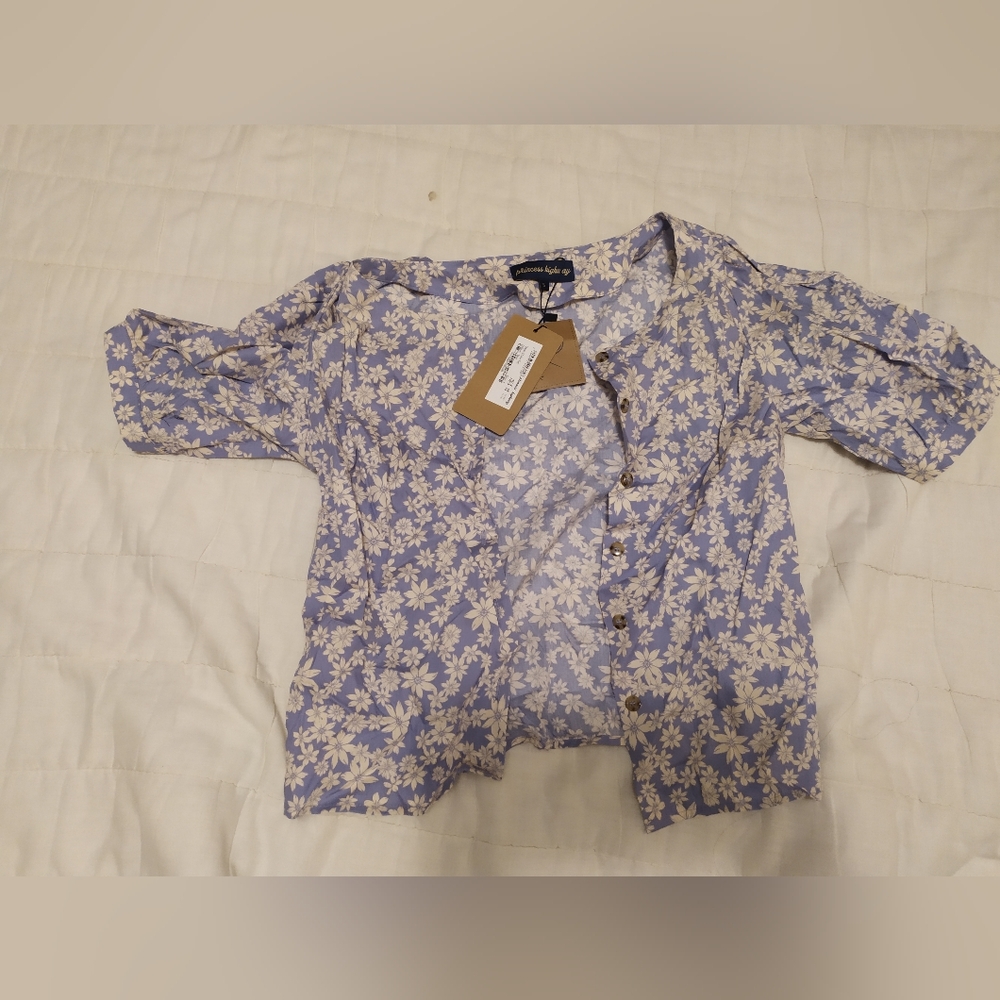 Princess Highway Blue Floral cardigan